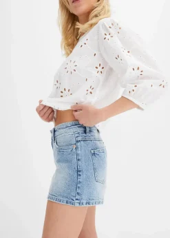Damen bonprix Bekleidung·Outdoorbekleidung|Bekleidung·Shirts & Tops|Jeansshorts, Mid Waist
