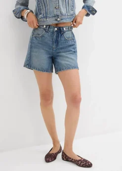 Damen bonprix Bekleidung·Outdoorbekleidung|Bekleidung·Shirts & Tops|Jeans-Shorts Mid Waist, Low Stretch