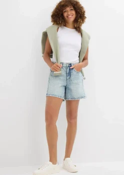 New Jeans-Shorts Mid Waist, Low Stretch Damen Jeans|Shorts