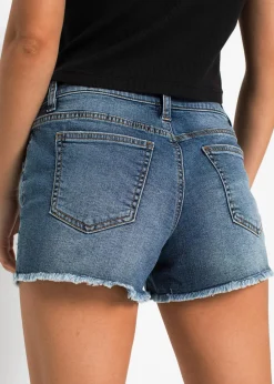 Clearance Jeansshorts Mid Waist mit Stickerei Damen Shorts|Jeans