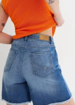 Damen bonprix Bekleidung·Outdoorbekleidung|Bekleidung·Shirts & Tops|Jeansshorts, Mid Waist, Stretch
