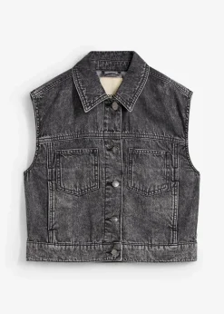 Damen bonprix Jacken & Mäntel|Bekleidung·Hosen|Jeansweste aus Baumwolle