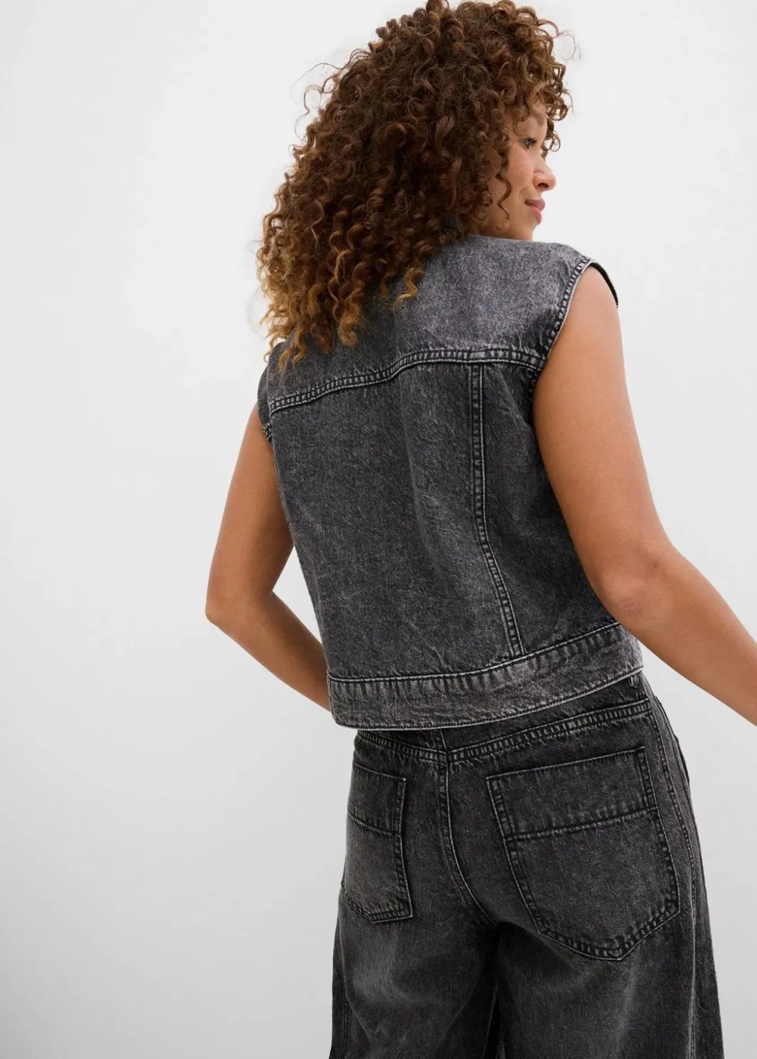 Damen bonprix Jacken & Mäntel|Bekleidung·Hosen|Jeansweste aus Baumwolle