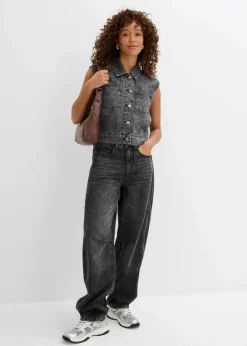 Damen bonprix Jacken & Mäntel|Bekleidung·Hosen|Jeansweste aus Baumwolle