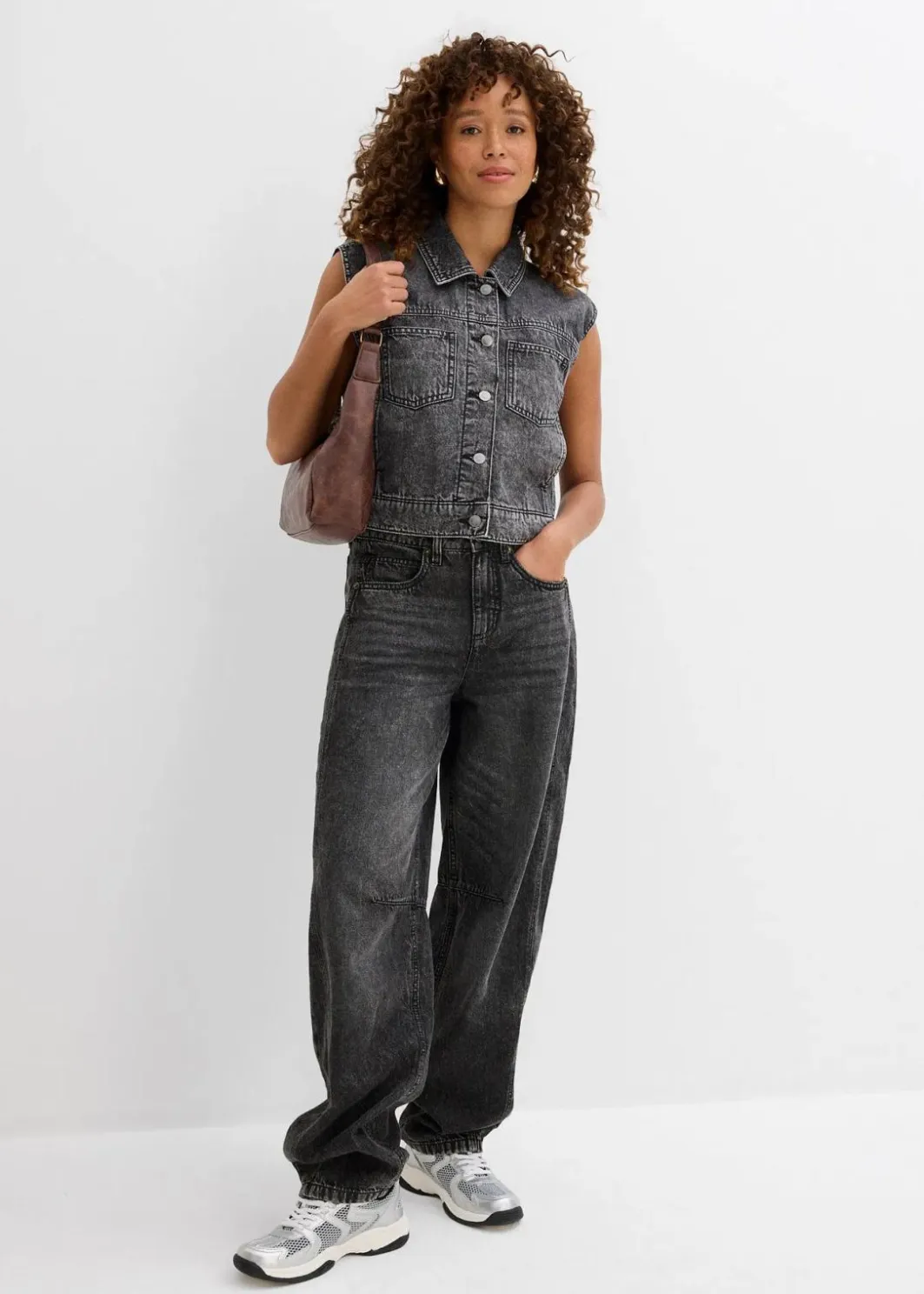 Damen bonprix Jacken & Mäntel|Bekleidung·Hosen|Jeansweste aus Baumwolle