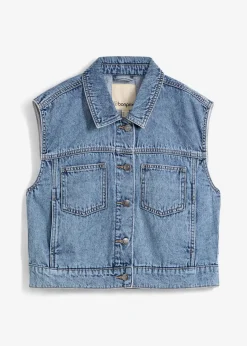 Damen bonprix Bekleidung·Hosen|Jacken & Mäntel|Jeansweste aus Baumwolle