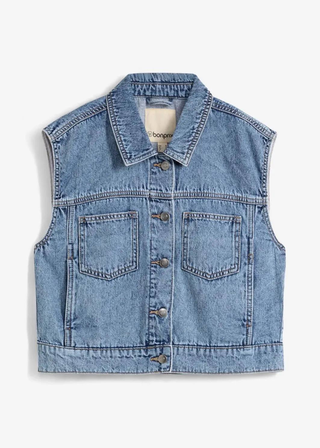 Damen bonprix Bekleidung·Hosen|Jacken & Mäntel|Jeansweste aus Baumwolle