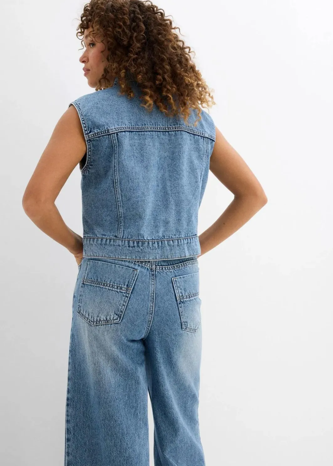 Damen bonprix Bekleidung·Hosen|Jacken & Mäntel|Jeansweste aus Baumwolle