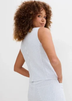 Damen bonprix Bekleidung·Hosen|Jacken & Mäntel|Jeansweste, gestreift