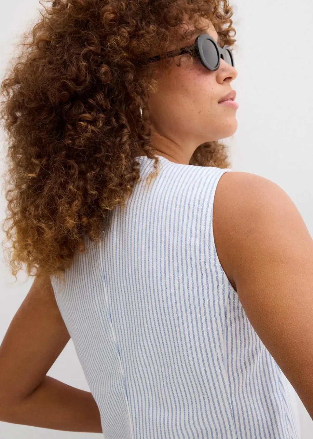 Damen bonprix Bekleidung·Hosen|Jacken & Mäntel|Jeansweste, gestreift