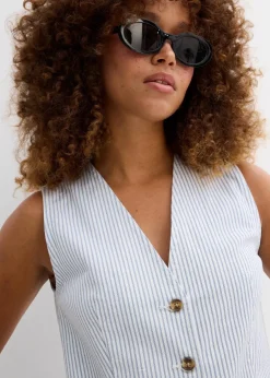 Damen bonprix Bekleidung·Hosen|Jacken & Mäntel|Jeansweste, gestreift