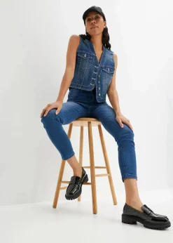 Damen bonprix Bekleidung·Hosen|Jacken & Mäntel|Jeansweste mit Stretch