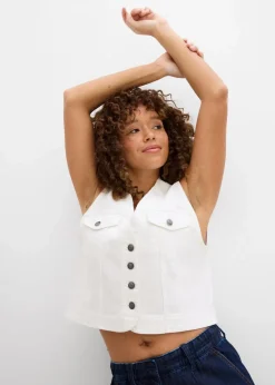 Jeansweste mit Stretch Damen Jacken & Mäntel|Bekleidung·Hosen