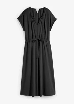 Sale Jersey Kleid aus fließendem Viskose-Mix Damen Bekleidung·Pullover & Strickjacken|Kleider