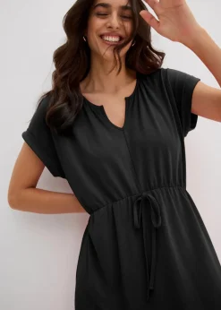 Sale Jersey Kleid aus fließendem Viskose-Mix Damen Bekleidung·Pullover & Strickjacken|Kleider