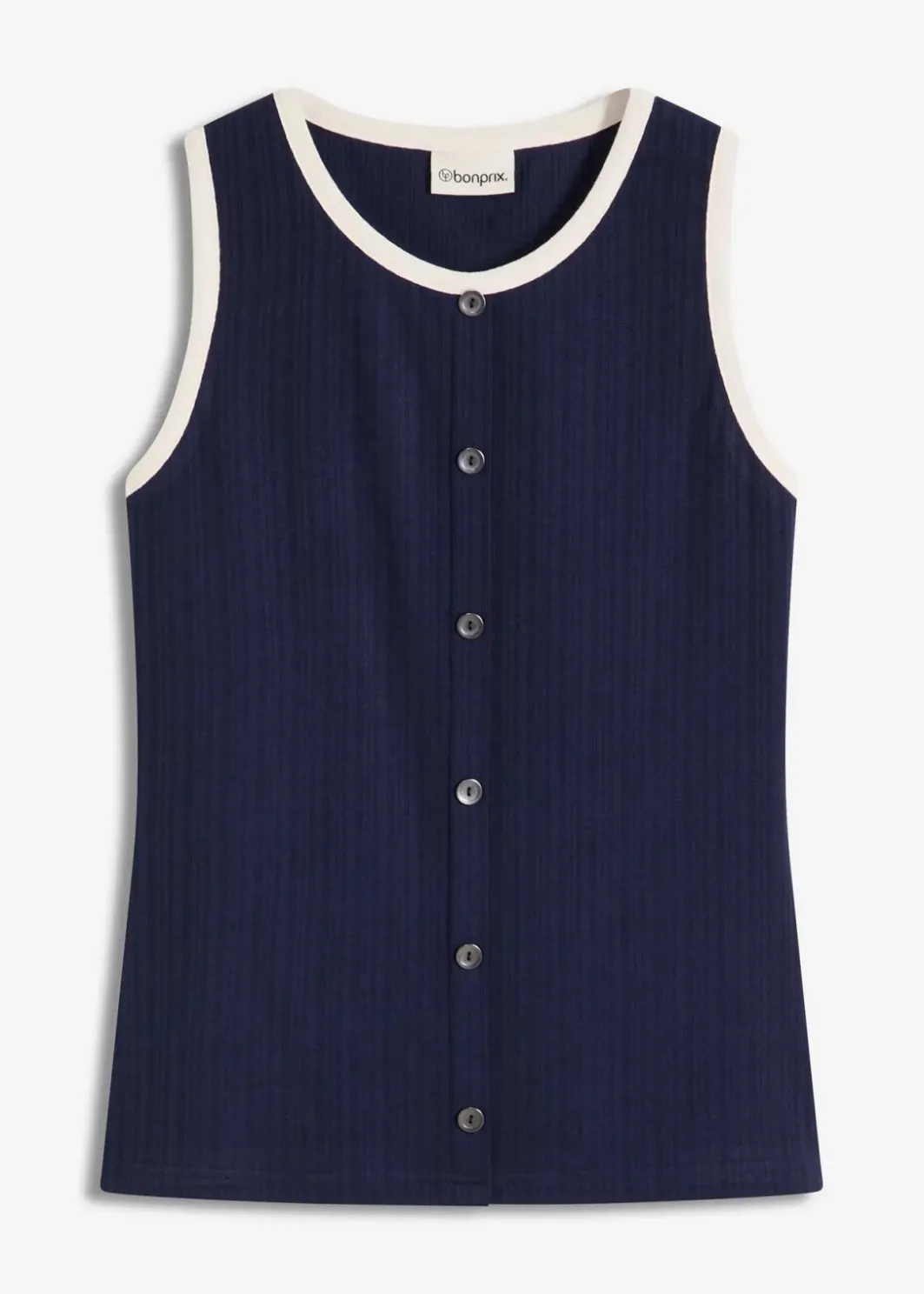 Sale Jersey Tanktop mit Kontrastblende Damen Shirts & Tops