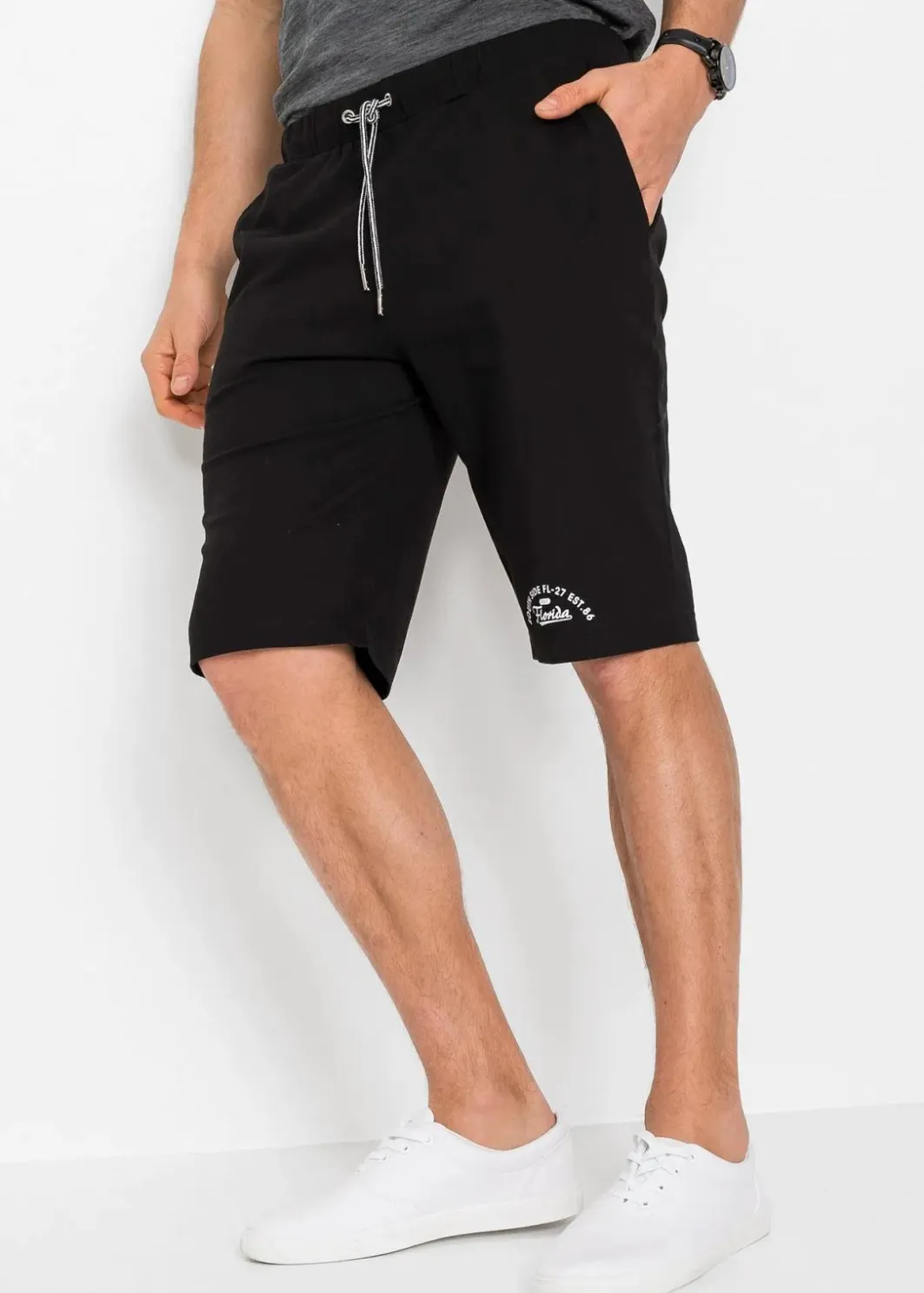 Herren bonprix Große Größen|Shorts|Jersey-Bermuda aus reiner Bio-Baumwolle