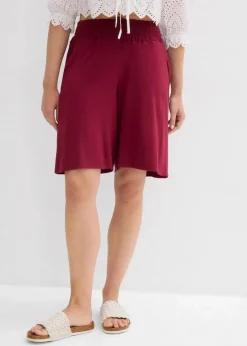 Hot Jersey-Bermuda aus Viskose-Mix Damen Nachhaltigere Materialien|Hosen