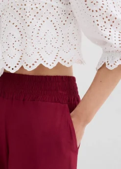 Hot Jersey-Bermuda aus Viskose-Mix Damen Nachhaltigere Materialien|Hosen
