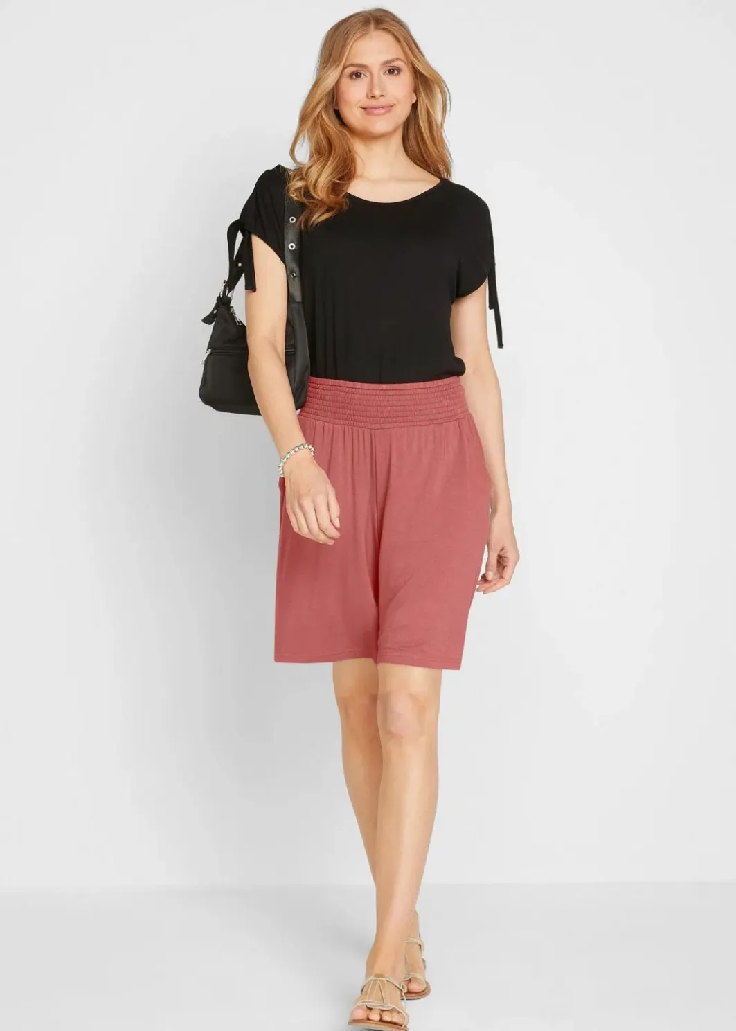 Best Jersey-Bermuda aus Viskose-Mix Damen Nachhaltigere Materialien|Hosen