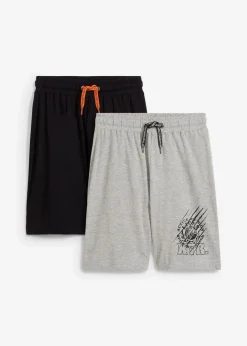 Kinder bonprix Jungen 2-8 Jahre·Nachhaltigere Materialien|Jungen 9-16 Jahre·Shorts|Jersey-Bermuda (2er Pack) mit Bio-Baumwolle