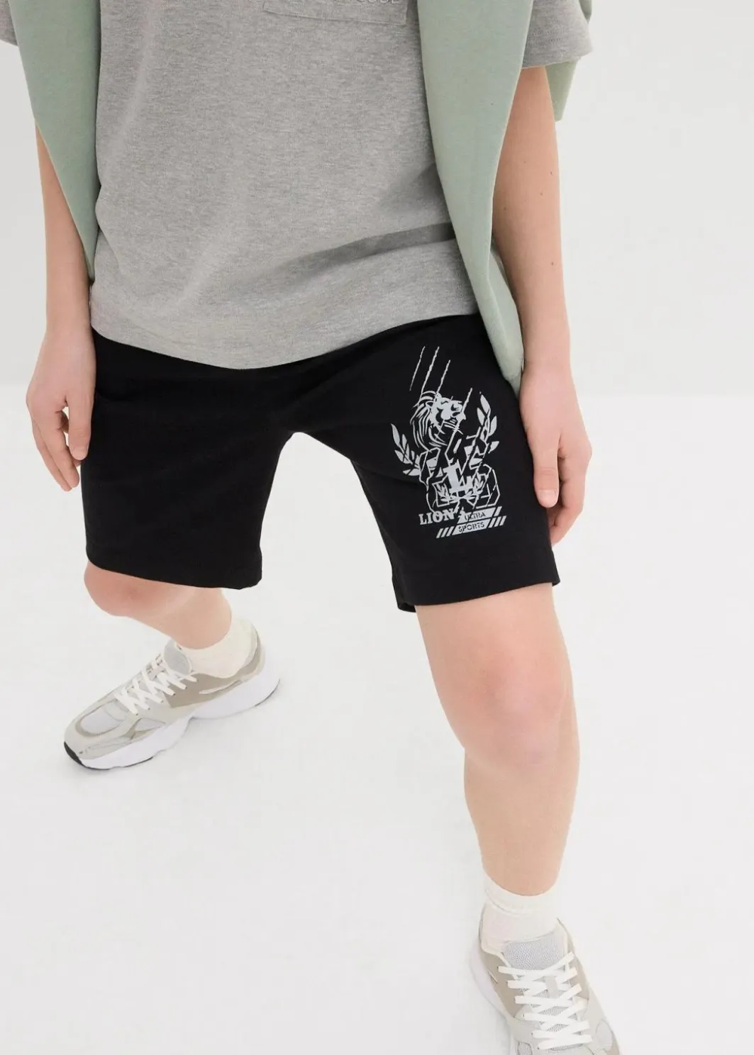 Kinder bonprix Jungen 2-8 Jahre·Nachhaltigere Materialien|Jungen 9-16 Jahre·Shorts|Jersey-Bermuda (2er Pack) mit Bio-Baumwolle