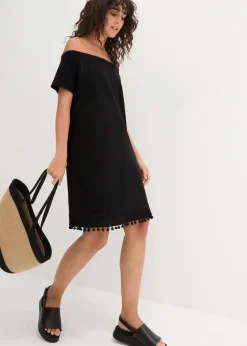Online Jersey-Carmenkleid aus reiner Baumwolle Damen Kleider