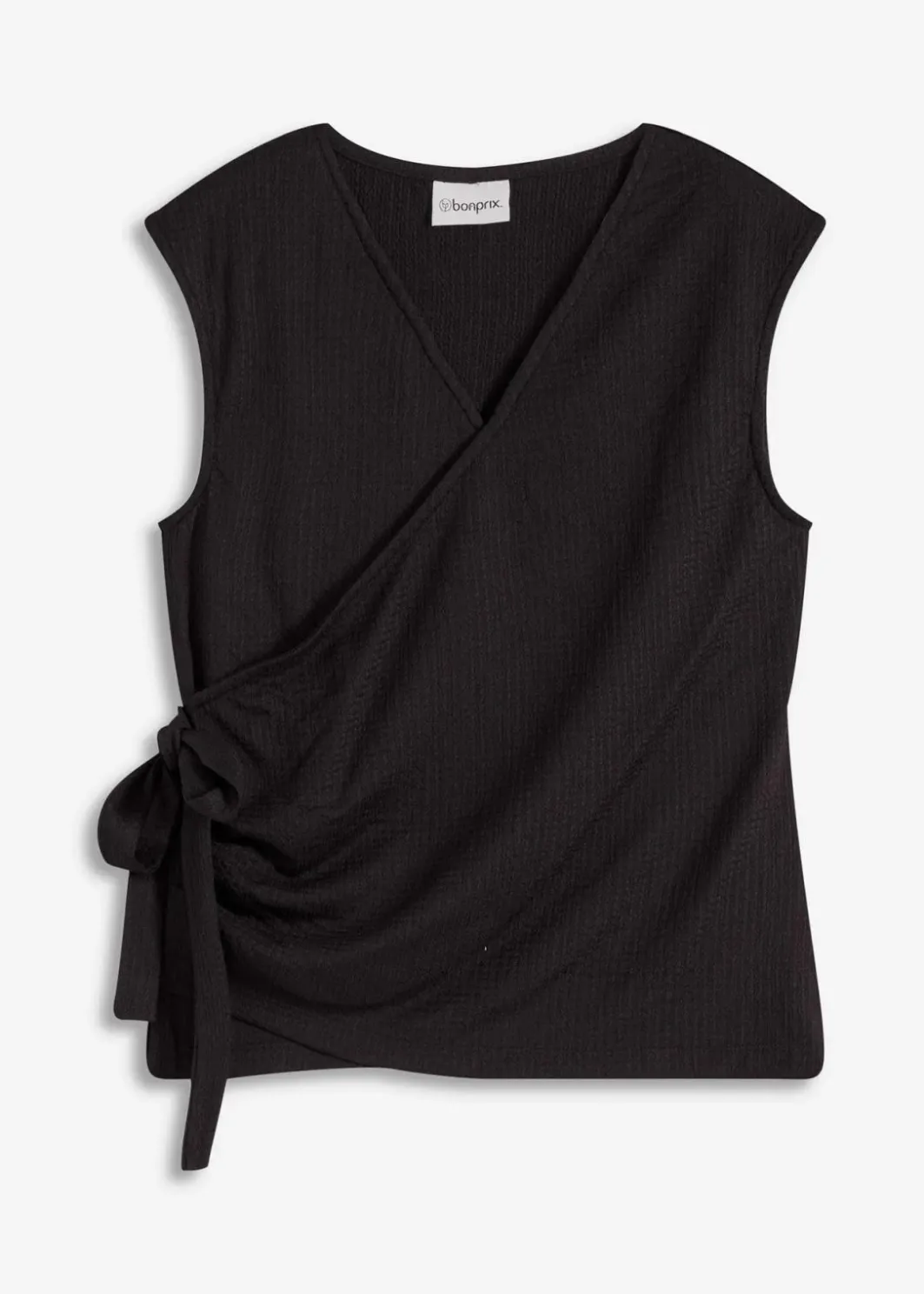 Outlet Jerseycrepe-Shirt in Wickeloptik Damen Shirts & Tops