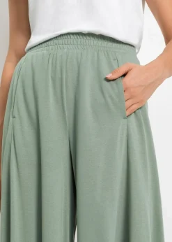 Damen bonprix Hosen|Bekleidung·Kleider|Jersey-Culotte mit weitem Bein