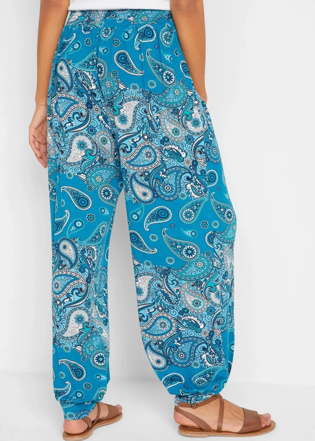 Outlet Jersey-Haremshose aus fließendem Viskose-Mix Damen Hosen|Bekleidung·Kleider