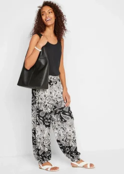 New Jersey-Haremshose aus fließendem Viskose-Mix Damen Bekleidung·Kleider|Hosen