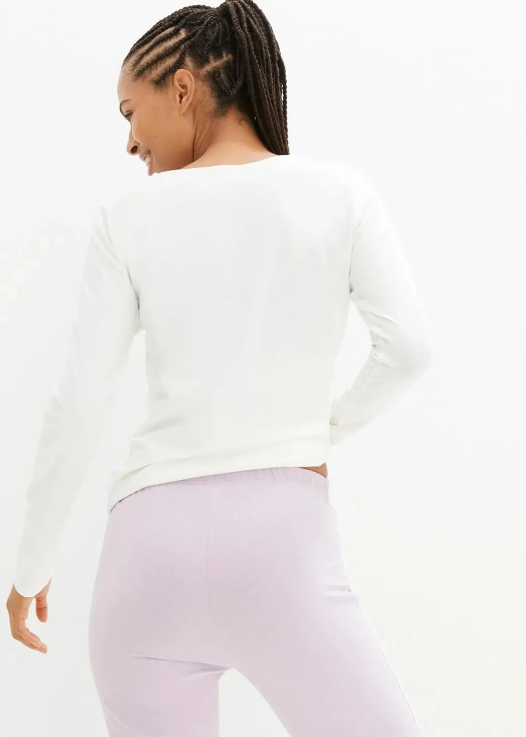Best Jersey-Hose aus Baumwolle mit Stretch (2er Pack) Damen Hosen|Basics