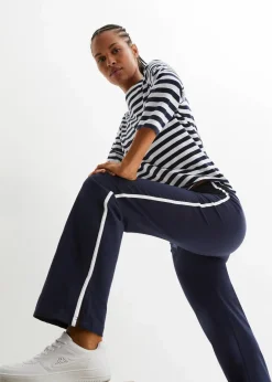 Damen bonprix Hosen|Basics|Jersey-Hose aus Baumwolle mit Stretch