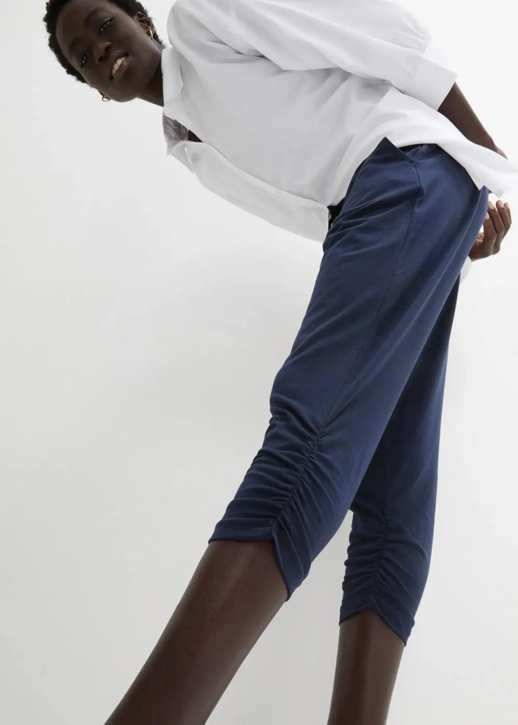Damen bonprix Hosen|Bekleidung·Kleider|Jersey-Hose aus Baumwoll-Mix