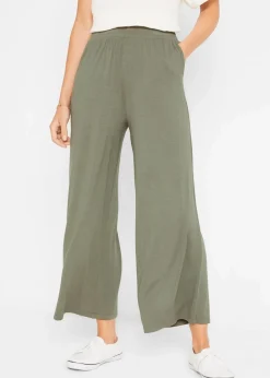 Clearance Jersey-Hose aus fließendem Viskose-Mix, 7-8-Länge Damen Hosen|Nachhaltigere Materialien