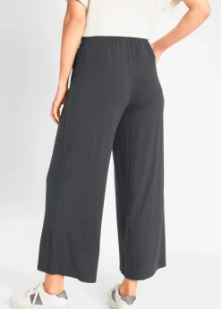 Damen bonprix Hosen|Nachhaltigere Materialien|Jersey-Hose aus fließendem Viskose-Mix, 7-8-Länge