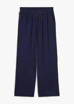 Damen bonprix Hosen|Nachhaltigere Materialien|Jersey-Hose aus fließendem Viskose-Mix, 7-8-Länge