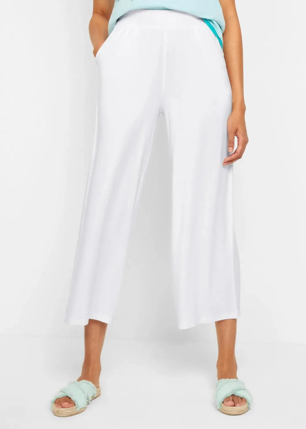 Sale Jersey-Hose aus fließendem Viskose-Mix, 7-8-Länge Damen Bekleidung·Kleider|Nachhaltigere Materialien