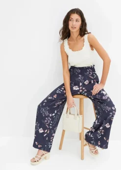 Damen bonprix Hosen|Bekleidung·Kleider|Jersey-Hose aus luftigem Crêpe