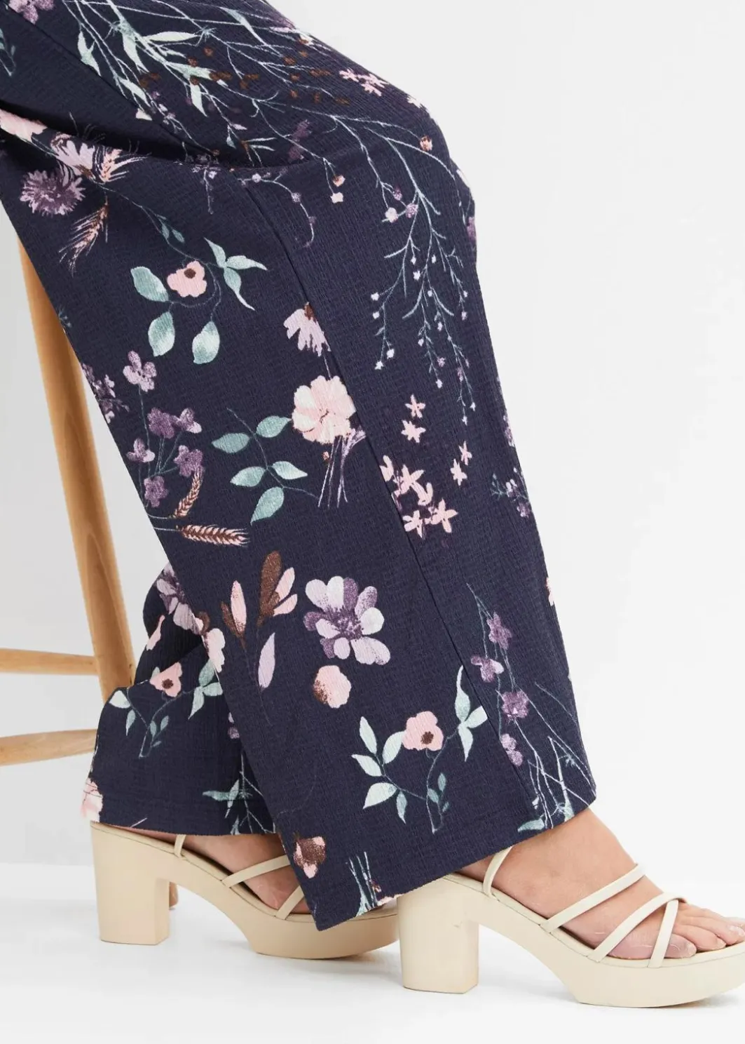 Damen bonprix Hosen|Bekleidung·Kleider|Jersey-Hose aus luftigem Crêpe