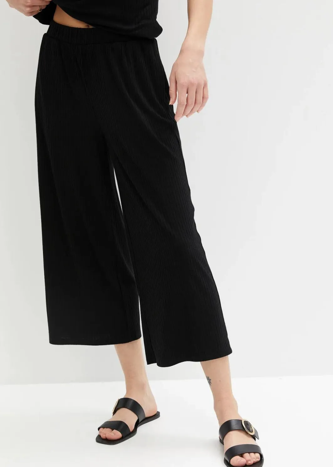 Clearance Jersey-Hose aus Rippe mit Bequembund Damen Bekleidung·Kleider|Hosen