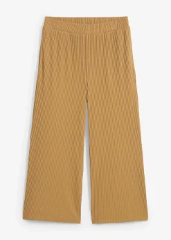 Damen bonprix Hosen|Bekleidung·Kleider|Jersey-Hose aus Rippe mit Bequembund