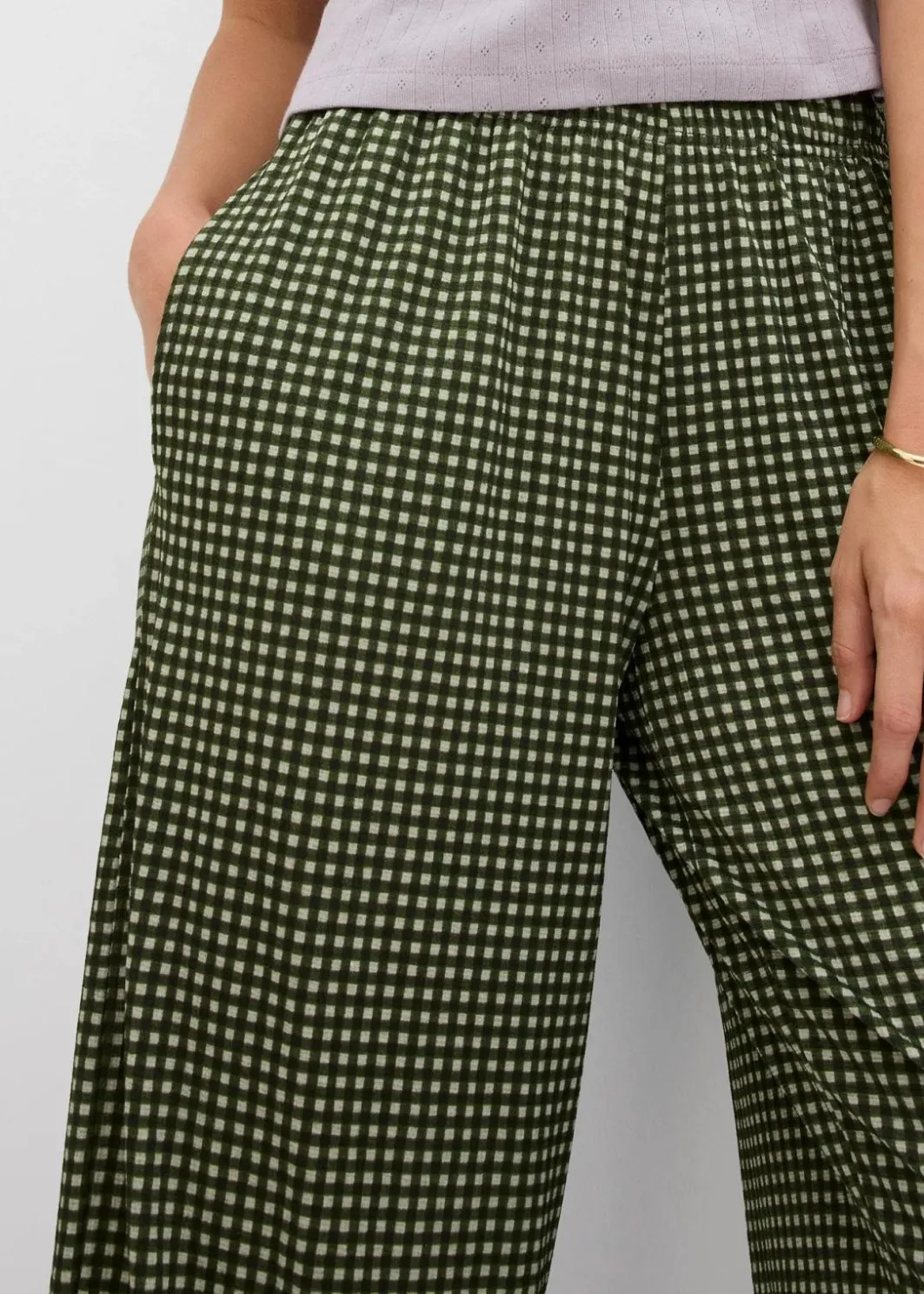 Damen bonprix Bekleidung·Kleider|Hosen|Jersey-Hose aus strukturiertem Crêpe