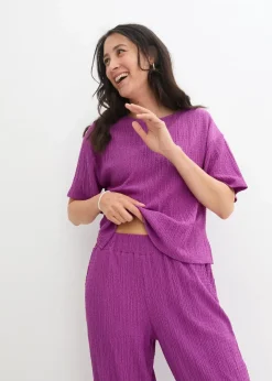 Damen bonprix Hosen|Bekleidung·Kleider|Jersey-Hose aus Strukturmaterial