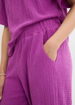 Damen bonprix Hosen|Bekleidung·Kleider|Jersey-Hose aus Strukturmaterial