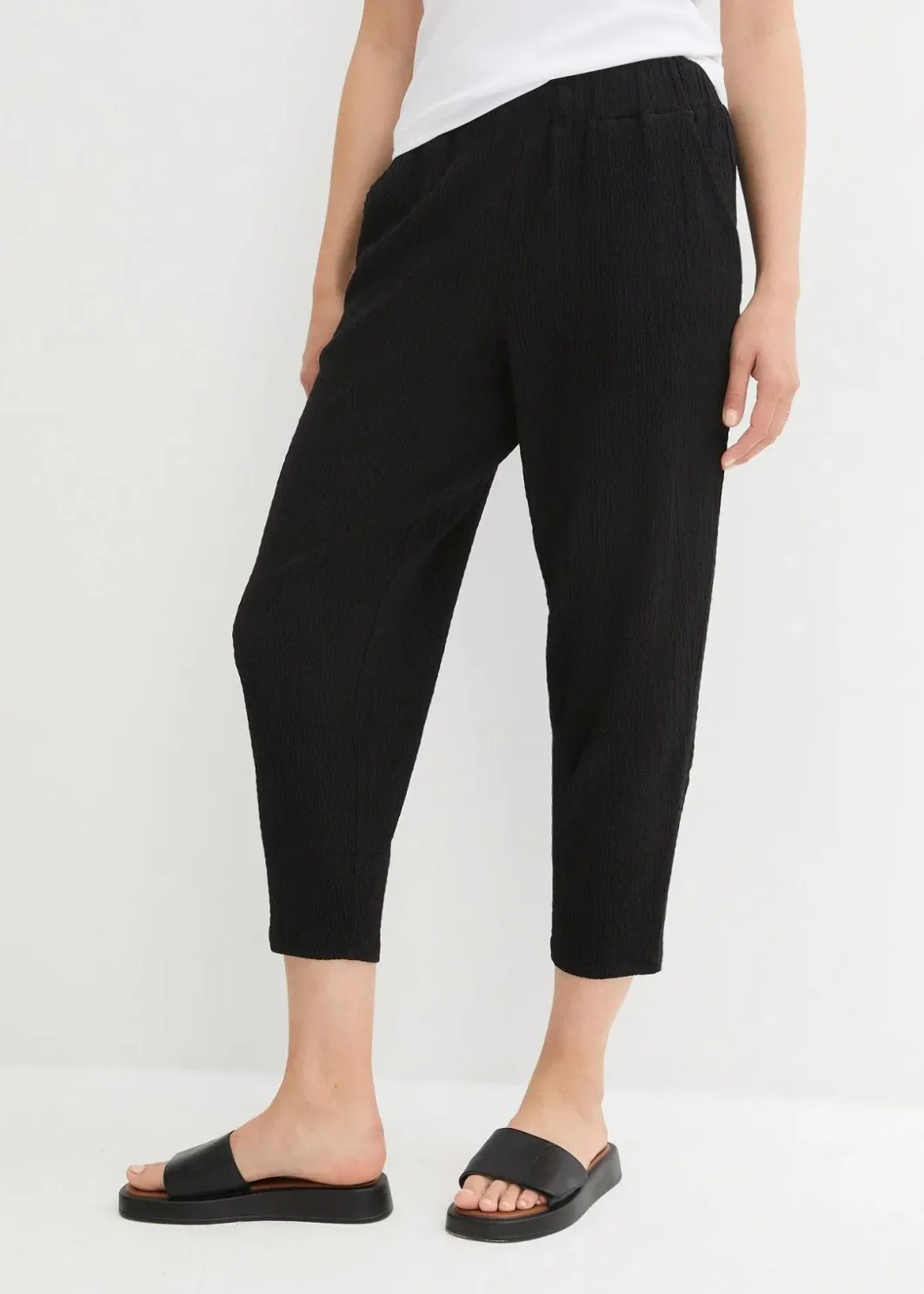 Damen bonprix Bekleidung·Kleider|Hosen|Jersey-Hose aus Strukturmaterial