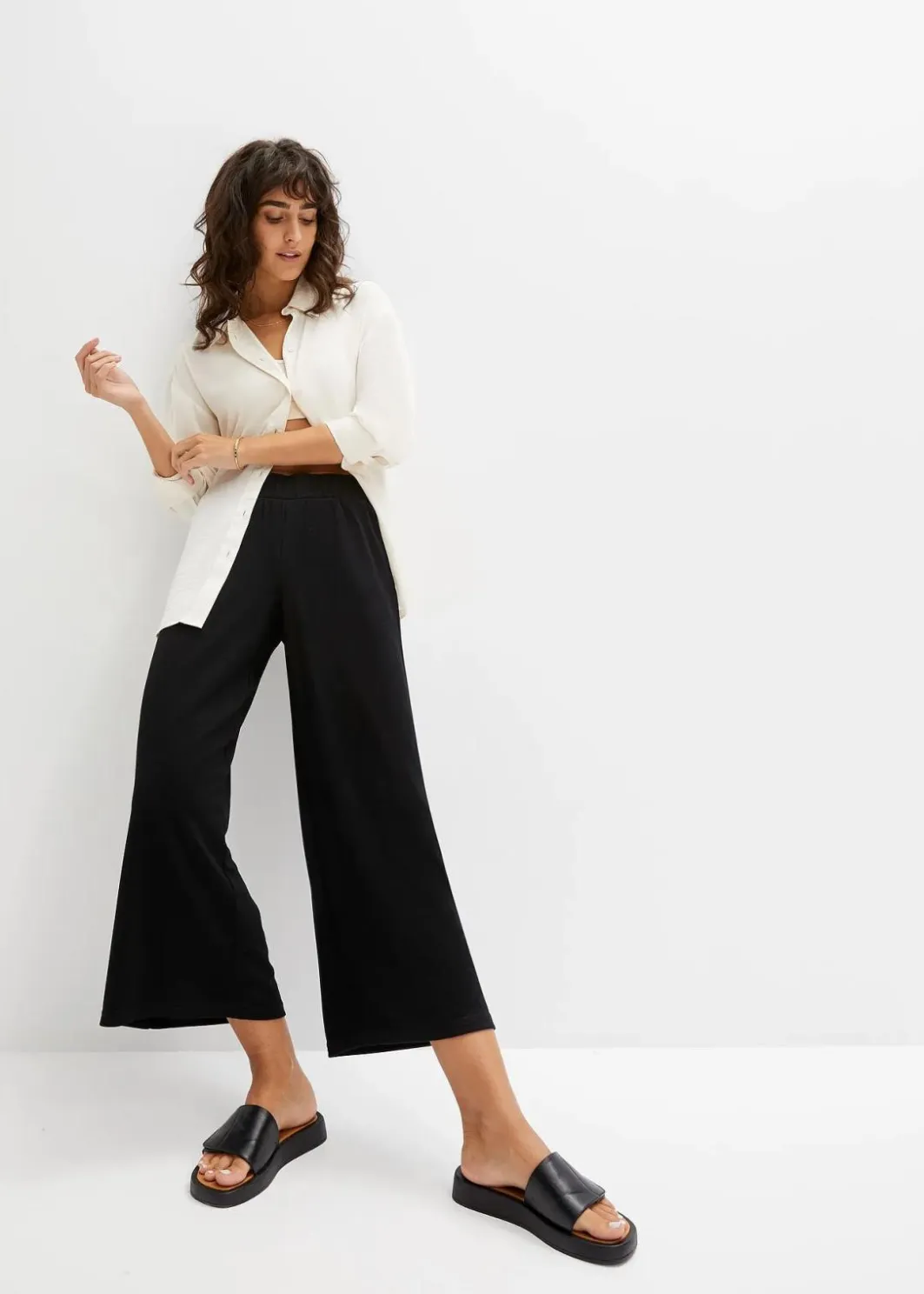 Damen bonprix Bekleidung·Kleider|Hosen|Jerseyhose mit Bequembund