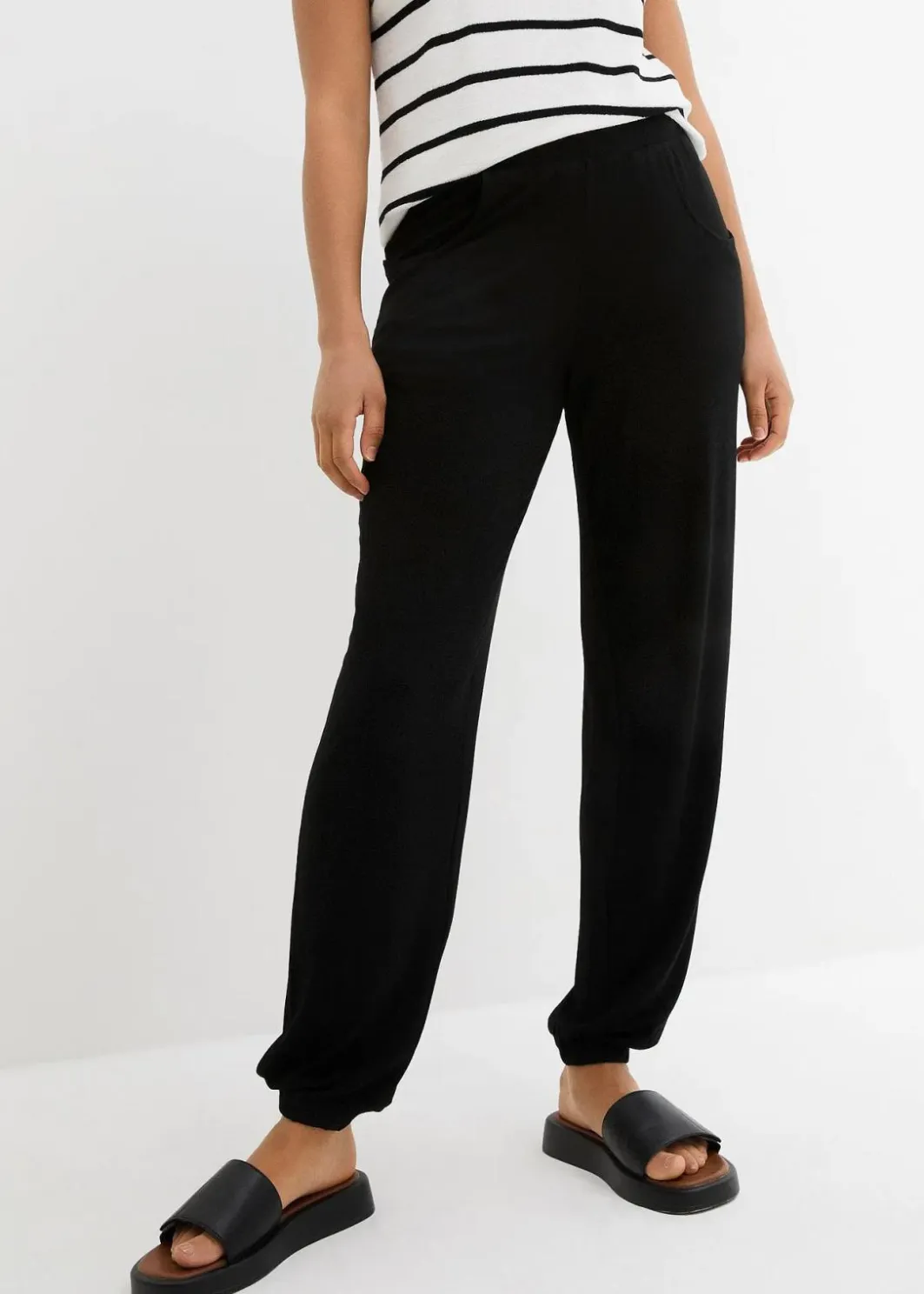 Damen bonprix Bekleidung·Kleider|Hosen|Jersey-Hose mit Bequembund