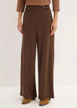 Damen bonprix Hosen|Bekleidung·Kleider|Jersey-Hose mit dekorativem Riegel