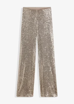 Jersey-Hose mit Pailletten Damen Bekleidung·Kleider|Hosen